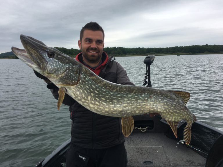 Gros brochet lac de Madine Steve BLIND, moniteur guide de pêche en